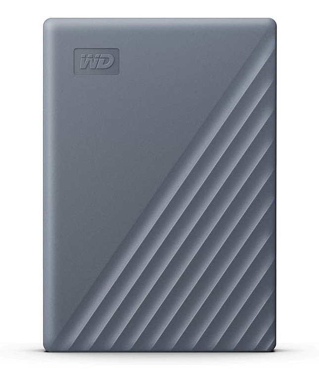 WD 4TB My Passport Portable Hard Drive, Works with USB-C and USB-A, Windows PC, Mac, Chromebook, Gaming Consoles, and Mobile Devices, Backup Software and Password Protection - WDBRMD0040BGY-WESN