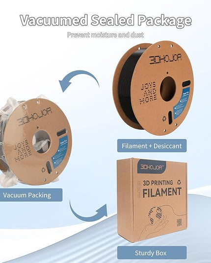 3D Printing Filament High-Speed PLA Filament 1.75mm 300mm/s 1kg Cardboard Spool Dimensional Accuracy +/- 0.03 mm Fit Most 3D FDM Printer -Black