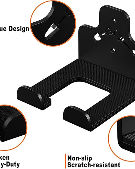 Garage Organization Storage Trimmer Rack, Garden Power Tool Hanger for Grass Trimmer, Hedge Trimmer, Garden Tools, Heavy Duty Weed Whackers Holder Wall Mounted Tool Organizer, 4 Packs