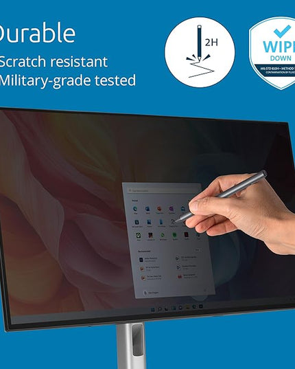 Kensington High Clarity Privacy Screen for 23.8 inch 16:9 Widescreen Monitor, Easy Installation Computer Privacy Filter for Desktop, 2H hardness Protection, Compatible with LG Samsung Dell, HC238A169A