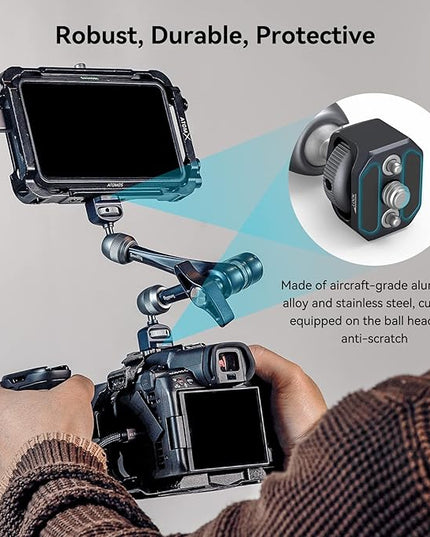 SMALLRIG Rosette Magic Arm 11 Inch with Ball Head, 1/4"-20 Screws, and Anti-Twist Pins, for Cameras/iPads/Monitors/LED Lights/Smartphones/Action Cameras, Max Load Capacity 3kg (Pack of 2)