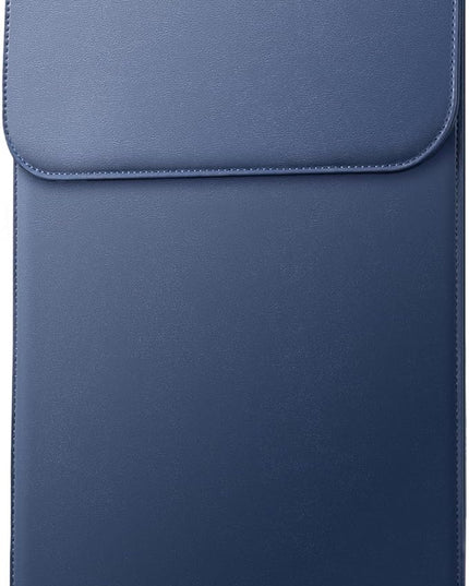 JETech Slim Laptop Sleeve for MacBook Pro 14-Inch(M5/M4/M3/M2/M1, 2021-2025), PU Leather Case with Magnetic Closure (Navy)