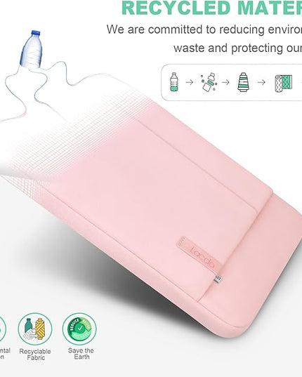 Lacdo Laptop Sleeve Case for 16 inch New MacBook Pro M4/M3/M2/M1 Pro/Max A3403 A3186 A2991 A2780 A2485 A2141 2024-2019 | 15 inch Microsoft Surface Laptop 7th Copilot+PC, 6 5 4 3 Computer Bag, Pink