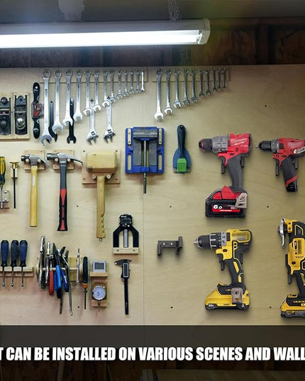 2pcs Power Tool Organizer,Heavy Duty Pegboard Wall Organizer,Stainless Steel, Electric Drill Storage Rack,Perfect for Storage Garages, Homes, Sheds, Workshops, Backyard Shops, etc