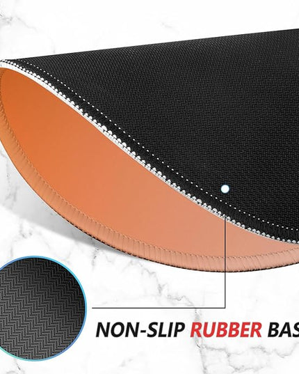 ITNRSIIET Mouse Pad Non-Slip Rubber Base Smooth Surface Stitched Edges Waterproof Durable Compatible with All Mice for Office & Gaming, Desk Accessory, Diameter 8.7 inch, Sunset Gradient