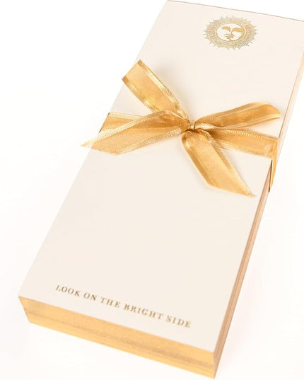 Graphique Sun Designer List Pad Luxe Collection, Gold Foil Embossed To-Do Notepad, Writing Pad with150 Pages, 4” x 9.75”