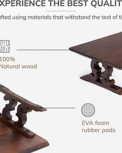 Anji Mountain Monitor Stand - Desktop Organizer & Laptop Riser, Ergonomic Monitor Riser, Space-Saving Monitor Stand for Desk, Durable Construction, Easy Assembly, Ideal for Home & Office