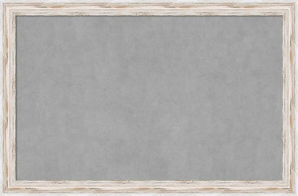 Amanti Art White Framed Magnetic Board 23x35 Large Vision Board for use with Magnets, 100% Metal Sheet to Display Items as Office Decor or for Home Organization in mudroom, Kitchen or Kids Room