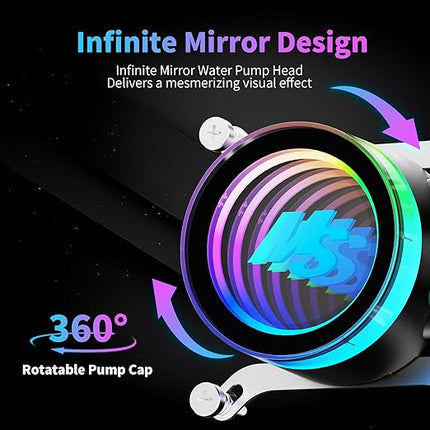 Minorsonic AIO CPU Cooler, 240mm AIO with High-Speed Ceramic Bearing Pump, 2X PWM ARGB Fans, 3-Phase Motor for Better Cooling Performance, Heat Transfer, Low Noise, Intel LGA 1851/1700, AMD AM5/AM4
