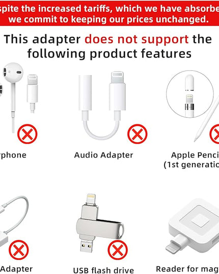 4 Pack Lightning to USB C Adapter for iPhone 15/16/17 Pro/17 Pro Max,for iPhone 17/16 Charger,17/16 Accessories,Fast Charging & Data Transfer