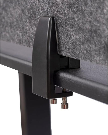ReFocus™ Raw Clamp-On Acoustic Desk Divider – Reduce Noise and Visual Distractions with This Lightweight Desk Mounted Privacy Panel (Castle Gray, 59" x 16", 23.6" x 16", & 23.6" x 16")