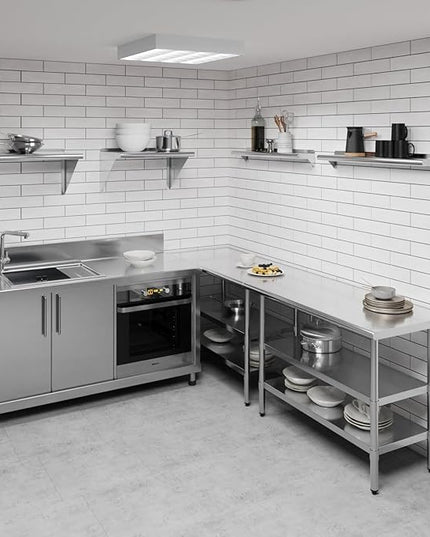 AmGood 36" Long X 6" Deep Stainless Steel Wall Shelf | NSF Certified | Appliance & Equipment Metal Shelving | Kitchen, Restaurant, Garage, Laundry, Utility Room
