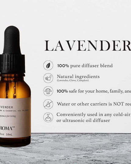 Aromatech Lavender Aroma Essential Oil Blend: Hotel Inspired Aromatherapy with for Ultrasonic Diffusers & Nebulizers - 0.3 fl oz, 10 mL