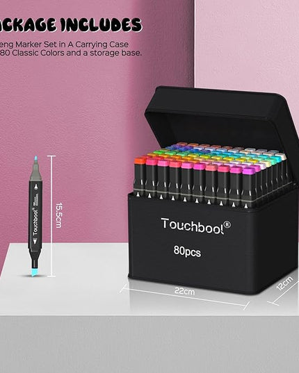 80 Color Alcohol Markers,Dual Tip Art Marker Pen, Classic Series Alcohol Felt Permanent Markers, Animation Art Sketch Sketching, Alcohol-based Markers