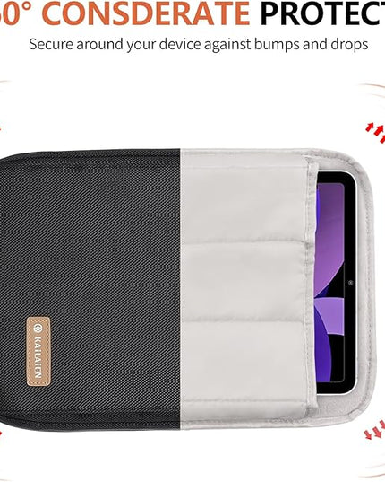 7-9 Inch Tablet Sleeve Bag, Ipad Bag for iPad mini 6/5/4/3/2,Samsung Galaxy Tab A7 Lite 8.7" / Tab A 8.0",Kindle 2022/10/9/8/7/6,eReader,with Removable Shoulder Strap (Black)
