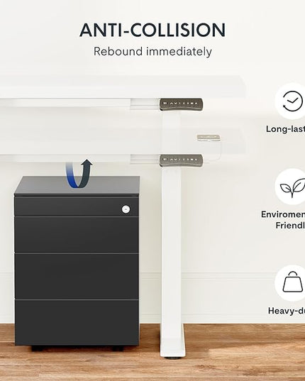 SANODESK 71-Inch Large Dual Motor L-Shaped Electric Height Adjustable Standing Desk - Reversible Panel - White Top/White Frame - Ideal for Gaming, Home Office or Computer Workstation