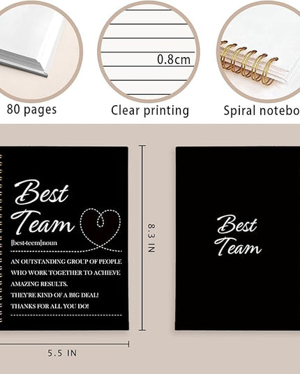 Best Team Definition Office Notebooks for Work, Team Gifts Notebook Journal, Office Gifts for Coworkers, Team Appreciation Gifts, Office Hardcover Spiral Notebook 5.5x8.3 Inch