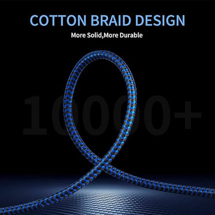 GGMTY 3.5mm Male to Female Extension Stereo Audio Extension Cable 30FT, Cotton-Braided Audio Extension Cable, Stereo Jack Cord for Phones, Headphones, Speakers, Tablets, PCs and More