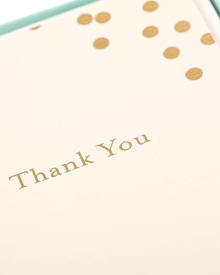 Graphique Box of Thank You Cards, Confetti - Includes 10 Cards with Matching Envelopes and Storage Box, Cute Stationery Made of Durable Heavy Cardstock, Cards Measure 3.25" x 4.75"