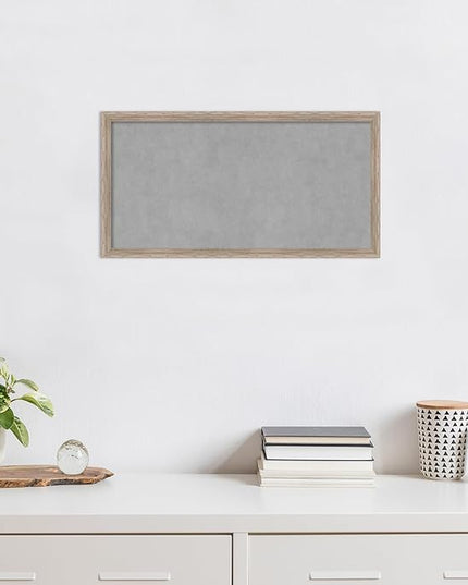 Amanti Art White Framed Magnetic Board 13x25 Small Vision Board for use with Magnets, 100% Metal Sheet to Display Items as Office Decor or for Home Organization in mudroom, Kitchen or Kids Room