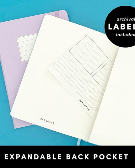PAPERAGE Lined Journal Notebook, (Dark Green), 160 Pages, Medium 5.6 in x 8 in - 100 GSM Thick Paper – Hardcover Journaling Notebook for Work, School & Note Taking