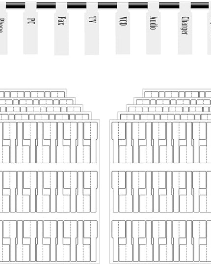 White Cable Labels, 300 Premium Wire Label Tags for Electronics, Printable Cord Labeling Tags for Ethernet and Network, Write on Labels for Cable Management