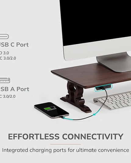 Anji Mountain Monitor Stand - Desktop Organizer & Laptop Riser, Ergonomic Monitor Riser, Space-Saving Monitor Stand for Desk, Durable Construction, Easy Assembly, Ideal for Home & Office