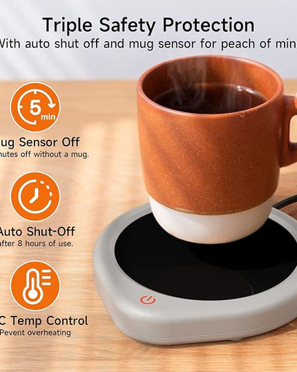 Oracer Coffee Mug Warmer, Cup Warmer for Desk with Auto Shut Off, Electric Beverage Tea Water Milk Warmer with Smart Temperature Settings, Heating Plate Candle Wax Warmer
