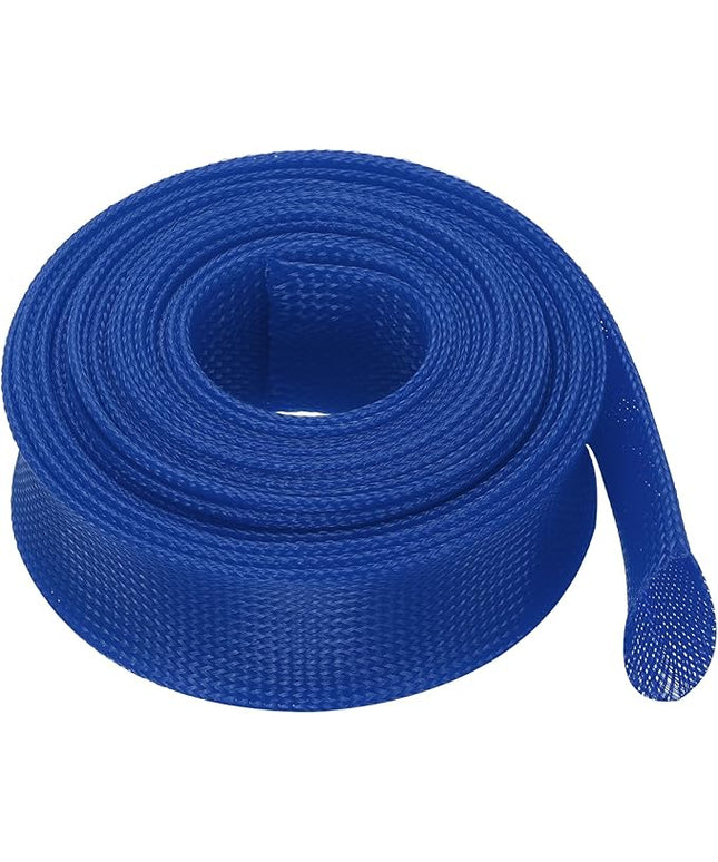 uxcell Expandable Sleeving, 2-inch 25ft Cable Sleeve, Blue