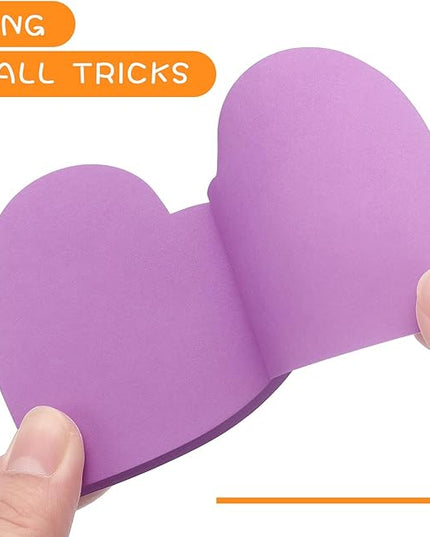 SIMONA Heart Shape Sticky Notes 8 Color Bright Colorful Sticky Pad 75 Sheets/Pad Self-Sticky Note Pads