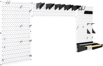 Wall Control Woodworking Tool Storage Organization Kit - Lazy Guy DIY Edition Wood Working Tool Supply Organizer for Do-It-Yourself Woodworkers and Makers (White Pegboard)