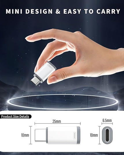 4 Pack Lightning to USB C Charge Adapter for iPhone 15/16/17 Pro Max/Plus S24 Support Charging & Data Transfer,Type C Charger Connector Cable-NOT Support Audio/OTG/Headphone/Earbud/Apple -Pencil