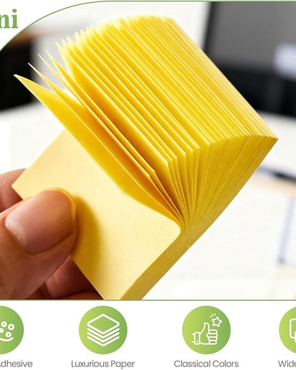 (40 Pads) Sticky Notes 1.5x2 in,Classic Yellow Post Self Stick Pad Its, Clean Removal Sticky Pads Bulk for Office, Home, School,Teachers, Meeting, Notebooks