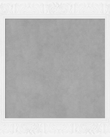 Amanti Art White Framed Magnetic Board 27x27 Medium Vision Board for use with Magnets, 100% Metal Sheet to Display Items as Office Decor or for Home Organization in mudroom, Kitchen or Kids Room