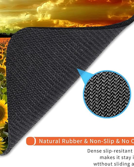 Square Mouse Pad Sunflower, Personalized Premium-Textured Custom Mouse Mat Design, Washable Mousepad Cloth, Non-Slip Rubber Base Computer Mouse Pads for Wireless Mouse