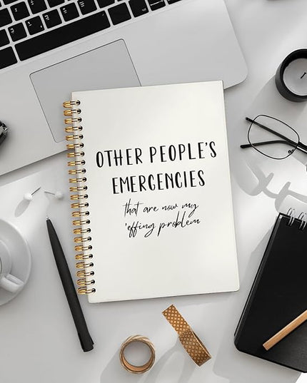 Funny Notebooks for Work, Funny Office Gifts, Funny Notebooks for Work, Office Gag Gifts for Coworkers Funny, Office Supplies, Office Humor Gifts, Funny Hardcover Spiral Notebook 5.5x8.3 Inch