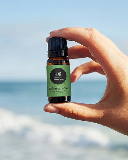 Edens Garden Hemp Essential Oil- 100% Pure Premium Grade, Undiluted, Natural, Therapeutic, Aromatherapy, The Best for Diffuser, Skin, Humidifiers, Kid Safe 10 ml (.33 fl oz)