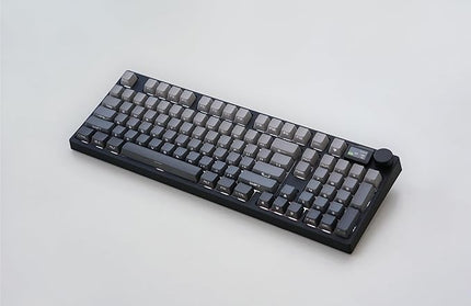 NJ98 Wireless Custom Mechanical Keyboard with Screen Knob 96% Hot Swappable RGB Keyboard Mac Windows (White, Steel Plate - Box Taro Ice Cream Pro)