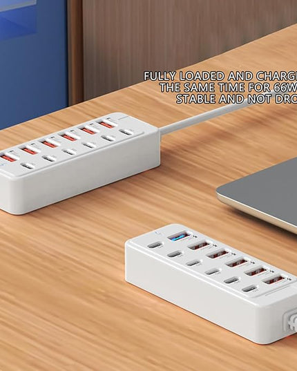 USB Hub Type-C Converter, 66W Portable Dock, Docking Station with Fast Charging, Computer Accessory for Laptop Tablet, Tech Necessities, Reliable USB Hub for Home Office Study Room