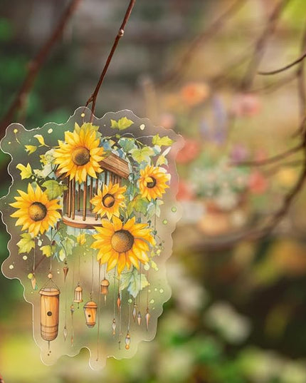 MiyouLuna 90Pcs Manor Fence PET Stickers, Vintage Garden and Floral Stickers for Scrapbooking, Journaling, DIY Crafts, with Organizer for Easy Storage