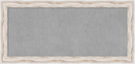 Amanti Art White Framed Magnetic Board 25x53 Oversize Vision Board for use with Magnets, 100% Metal Sheet to Display Items as Office Decor or for Home Organization in mudroom, Kitchen or Kids Room
