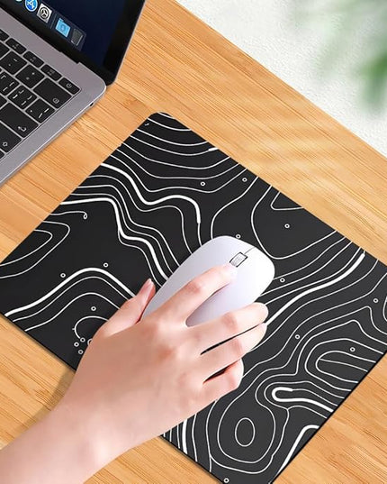 Abstract Topographic map Square Mouse pad, Texture, Waterproof, Anti Slip Rubber Base, Computer Mouse pad, Laptop Mouse pad