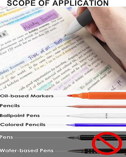 Potanro Sticky Long Tabs 6 Sheet Highlighter Tape 960 Pcs Translucent Sticky Notes Tabs for Annotating Books Bible Study Supplies