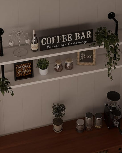 Floating Bookshelf Bathroom Shelves Over Toilet Industrial Pipe Shelving Pipe Shelves Rustic White Wall Shelves 36 Inch Farmhouse Book Shelves for Wall Mounted