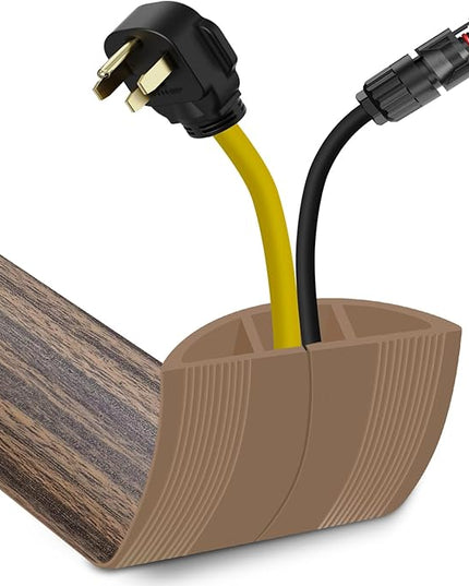 Floor Cord Cover 10FT Cord Covers for Wires on Floor Protect Wires & Prevent Trip Hazards, Easy to Cut for Home, Office, School, Concerts, Cavity W0.6in x H0.32in