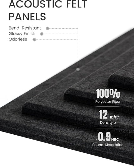 Fluxynara Large Felt Bulletin Board 36" x 24" Cork Board Alternative-6 Pack with 40 Safe Removable Adhesive Tabs, Cork Boards for Walls Cork Board for Home Office Classroom Pin Board - Charcoal Gray
