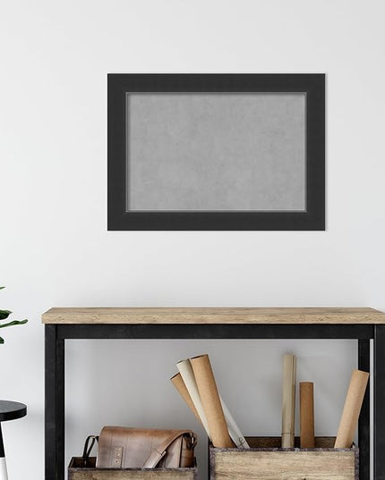 Amanti Art Black Framed Magnetic Board 21x29 Medium Vision Board for use with Magnets, 100% Metal Sheet to Display Items as Office Decor or for Home Organization in mudroom, Kitchen or Kids Room