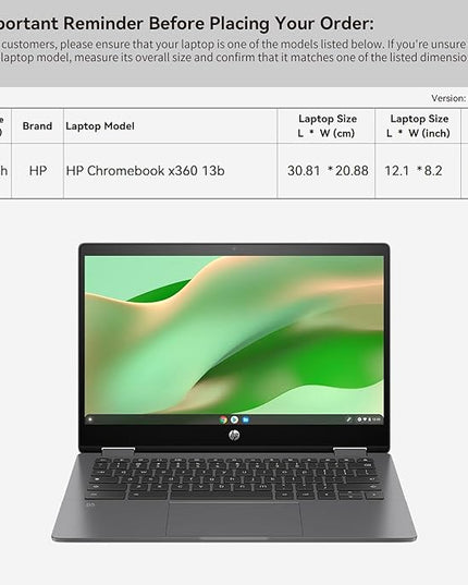 Smatree 13.3-14inch Laptop Sleeve for HP EliteBook X G1a Notebook Next Gen AI PC, for HP Chromebook x360 13b-ca000/ca0047nr, Laptop Case with Pocket, YKK Zipper, Patented Super Corner Design (E426)