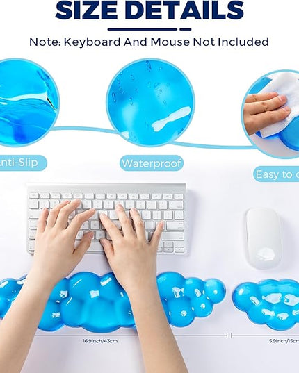 Gel Cloud Wrist Rest - Cloud Mouse Wrist Rest Pad Mouse Support for Office Gaming Pad Computer Laptop Ergonomic Comfortable Pain Relief
