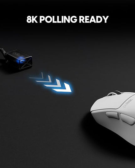 Pulsar Gaming Gears X3 Crazylight Wireless Gaming Mouse, Ultra Lightweight 1.51 oz (43g), Hybrid Ergonomic, Optical Switch, 32000 DPI, 750 IPS, XS-1 Sensor, 8k Compatible (Uyuni White)